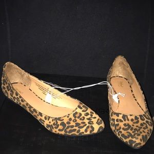 Mossimo target point toe leopard cheetah flat shoe